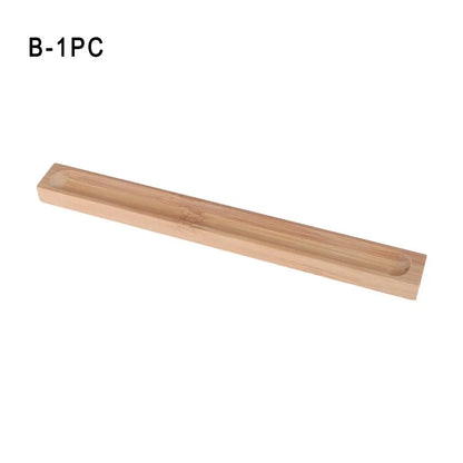 Plain Wooden Bamboo Stick Plate Incense Holder 