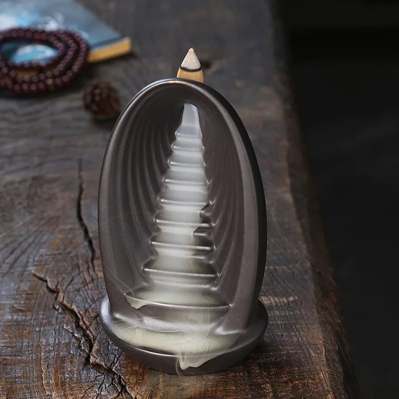 Purple Clay Waterfall Backflow Incense Burner