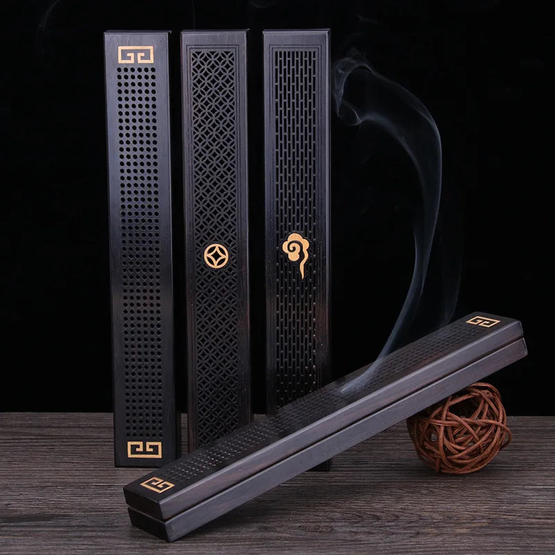 Hollow Incense Burner Wood Censer Box