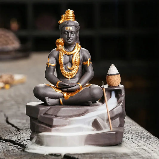 Shiva Buddha Backflow Incense Burner 