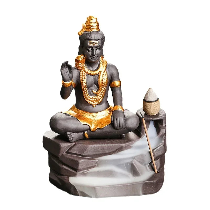 Shiva Buddha Backflow Incense Burner 