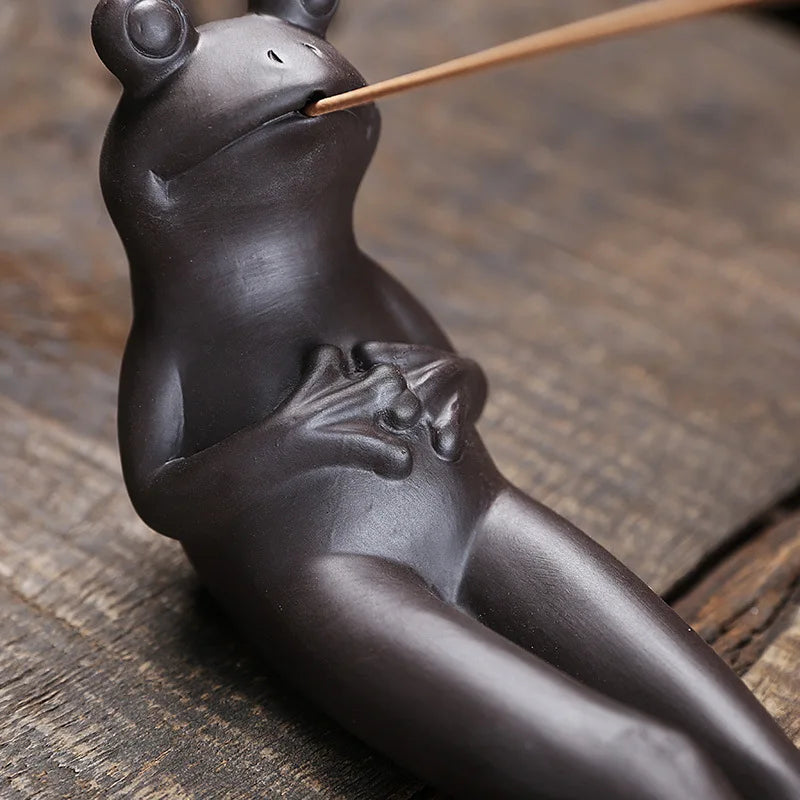 Frog Incense Stick Holder 