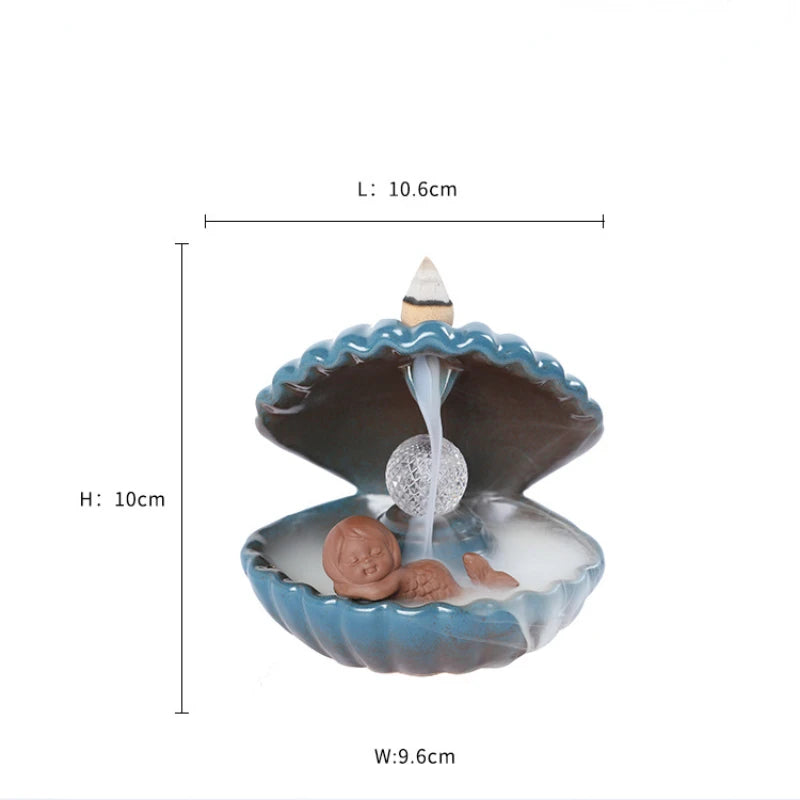 Blue Shell Pearl Incense Burner  