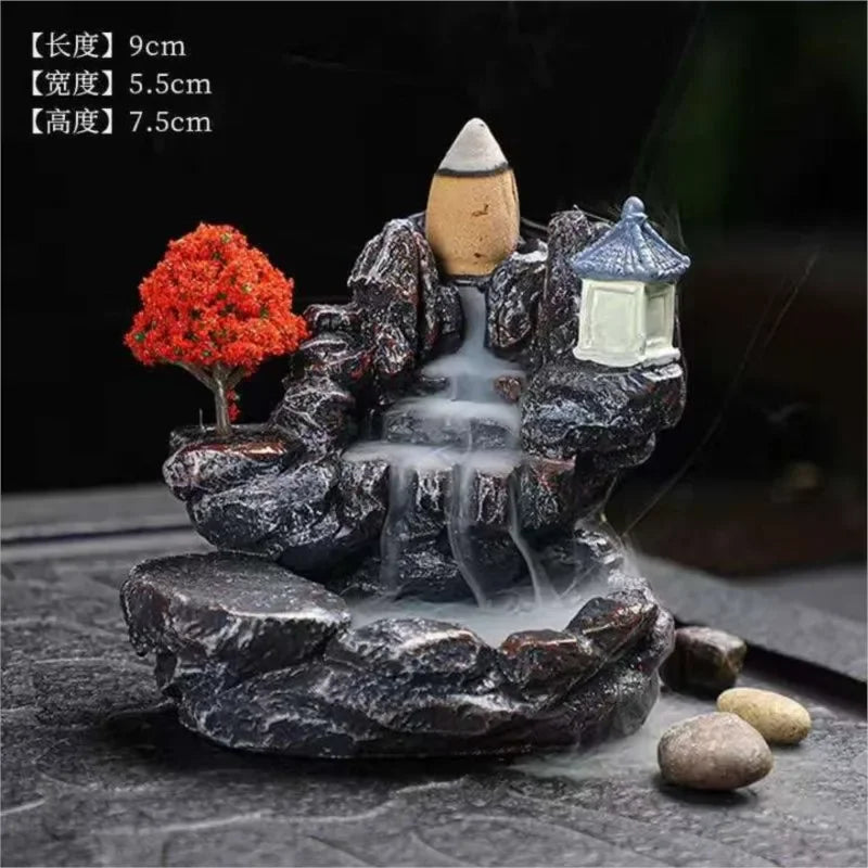 Backflow Incense Holder | Waterfall Incense Burner | Aromatherapy Ornament Incense Cones