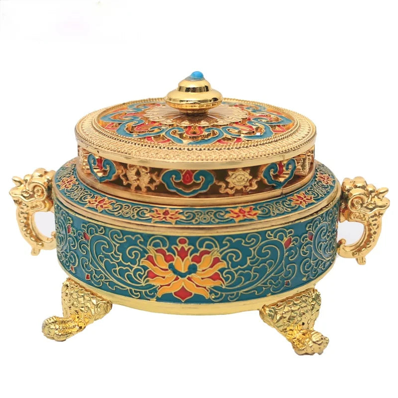 Enamel Lotus Incense Burner 