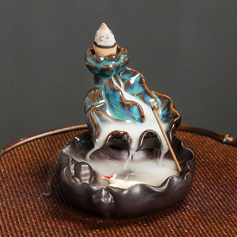 Lucky Fish Ceramic Incense Stick Holder