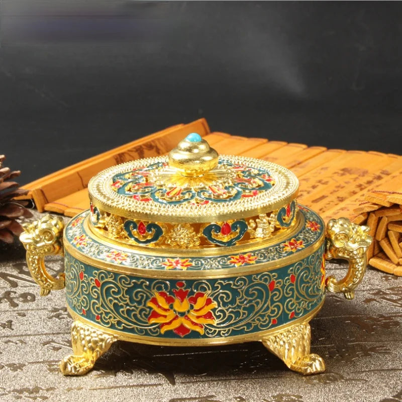 Enamel Lotus Incense Burner 