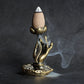 Vintage Buddha Hand Lotus Incense Burner