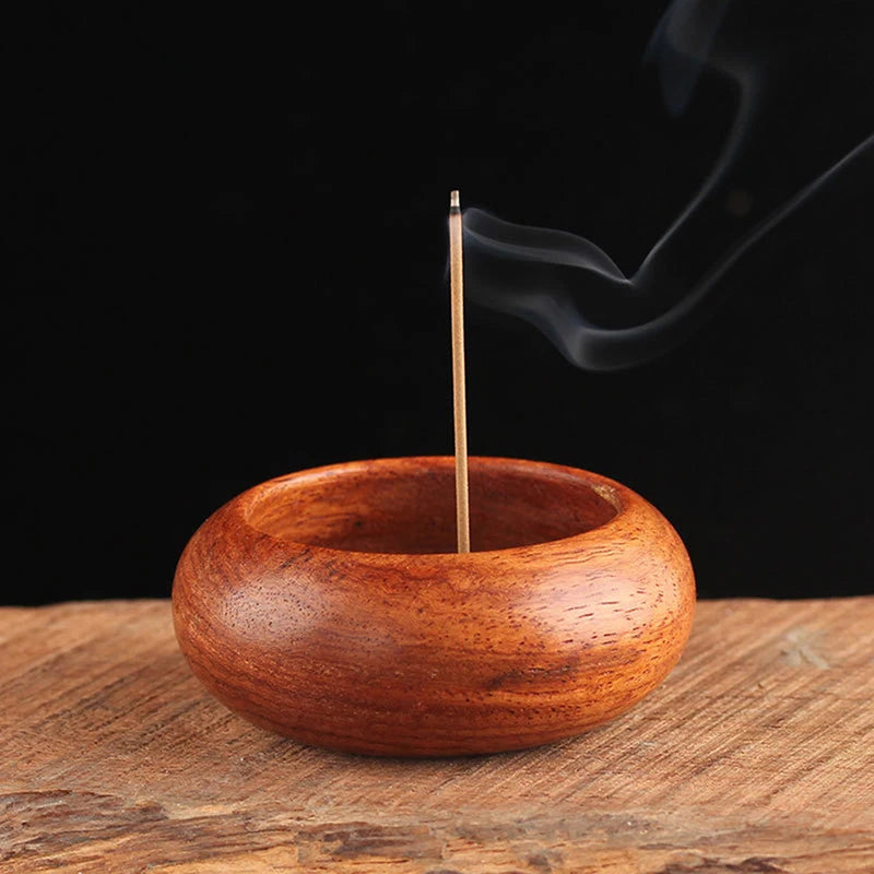 Wooden Bowl Mini Incense Holder