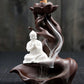 Ceramic Purple Sand Backflow Incense Holder | Stove Zen Buddhist Hand Incense Plate.