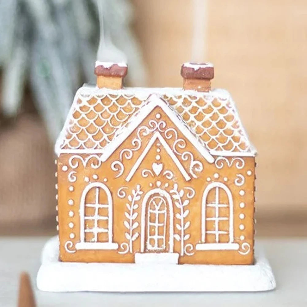 Snowy Winter Cabin Incense Burner