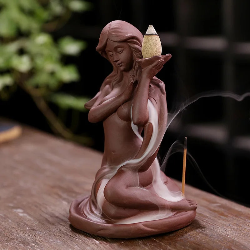 Purple Sand Woman Incense Holder