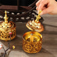 Hollow Golden Tower Oil Vintage Censer Incense Holder