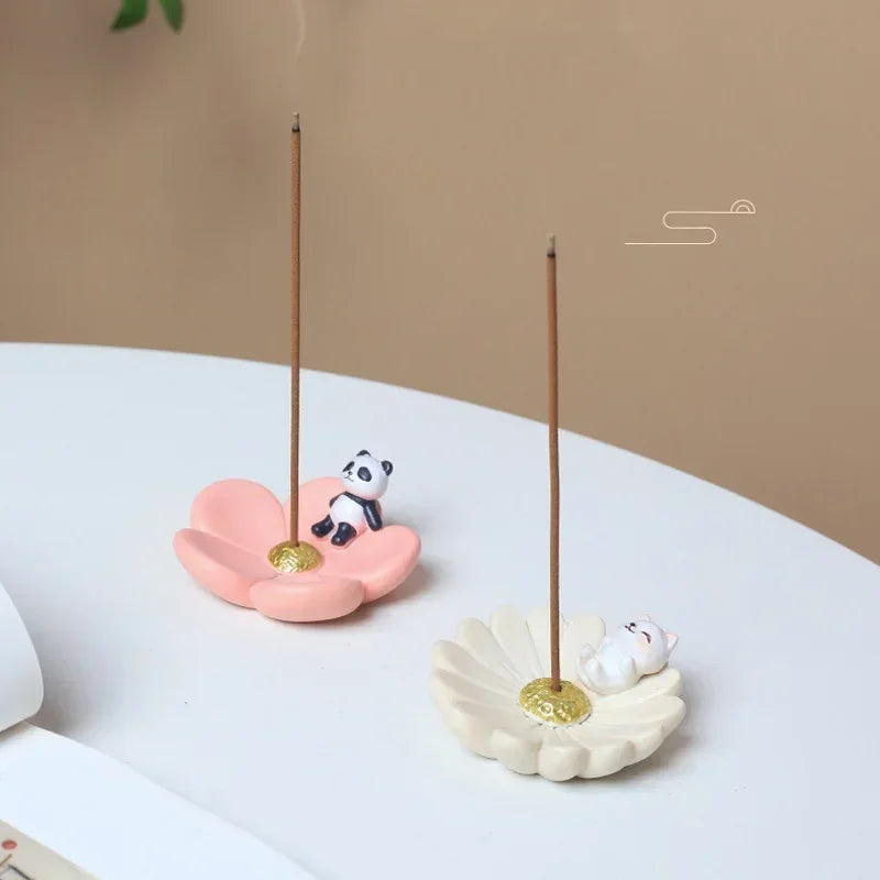 Resin Sakura Incense Stick Burner | Ash Catcher Incense Holder Cherry Blossom