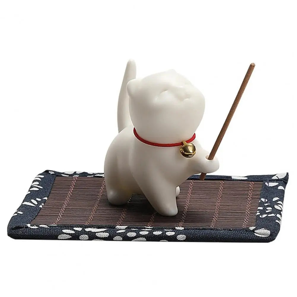 Sandalwood Incense Stick Burner | Ceramic Cat Incense Holders.