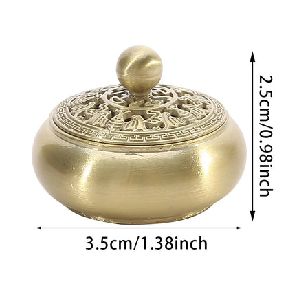 Copper Lotus Pocket Hollow Out Incense Sticks Burner 