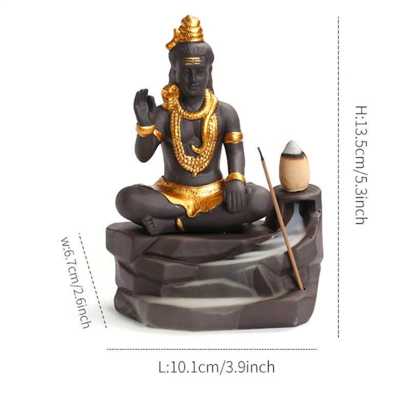 Shiva Buddha Backflow Incense Burner 