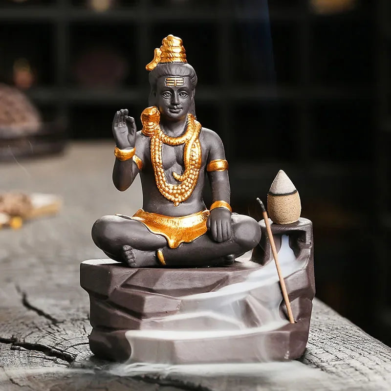 Shiva Buddha Backflow Incense Burner 