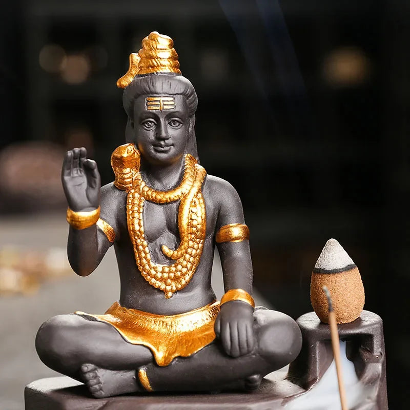 Shiva Buddha Backflow Incense Burner 