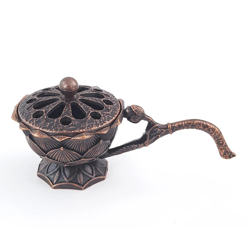 Sandlewood Handheld Lotus Incense Burner