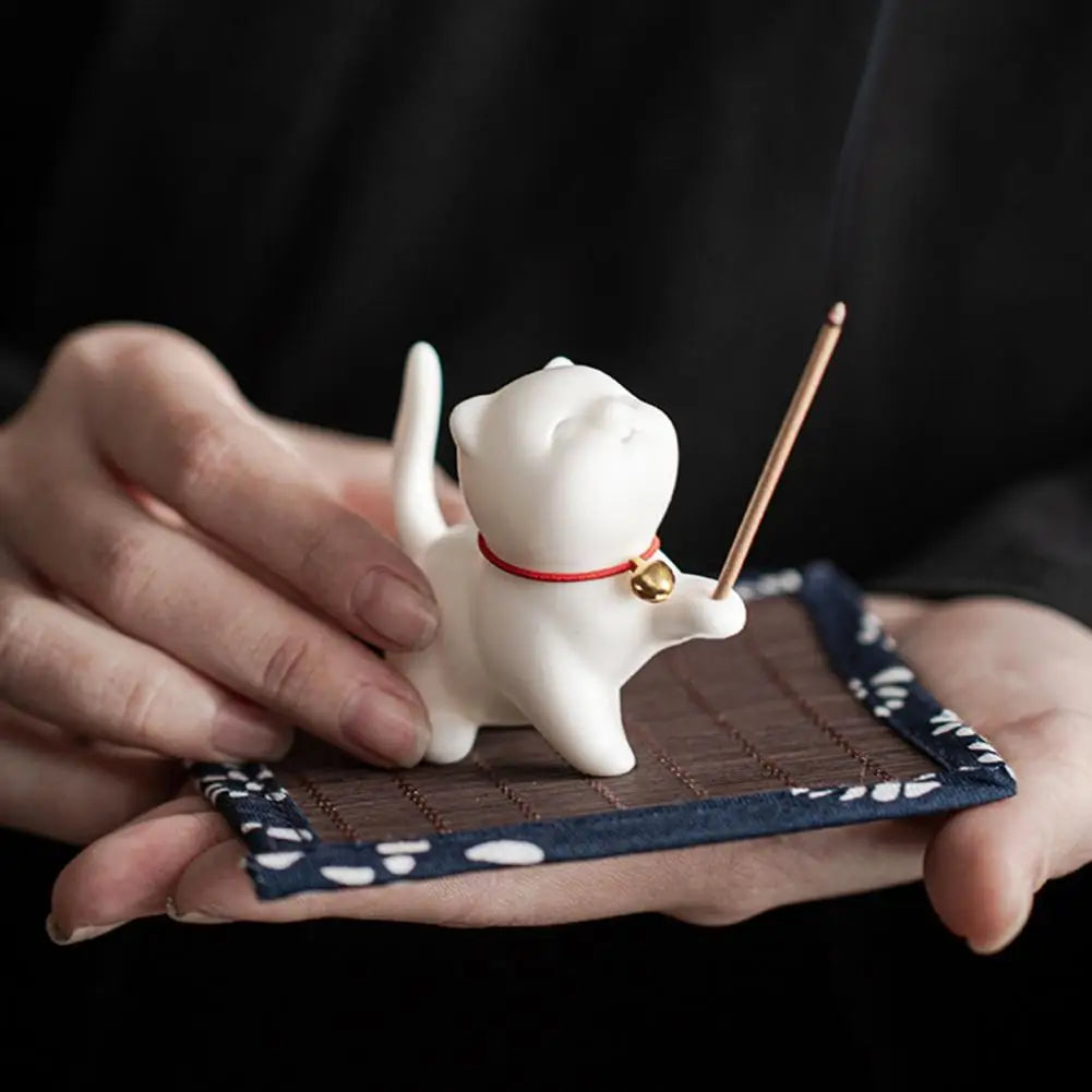 Ceramic Cat Incense Holders