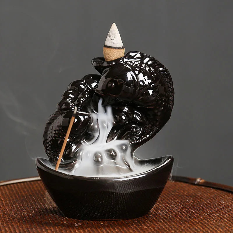 Lucky Fish Ceramic Incense Stick Holder