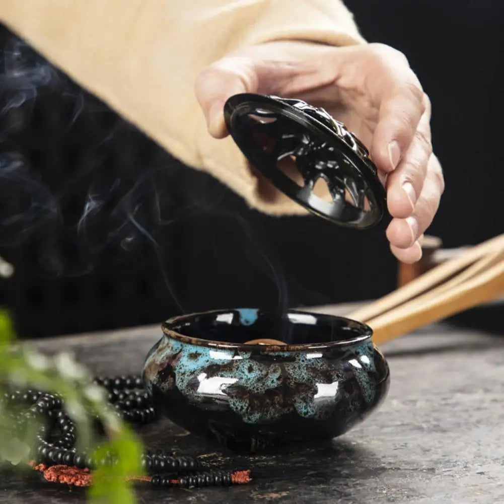 Incense Burner with Lid Hollow 