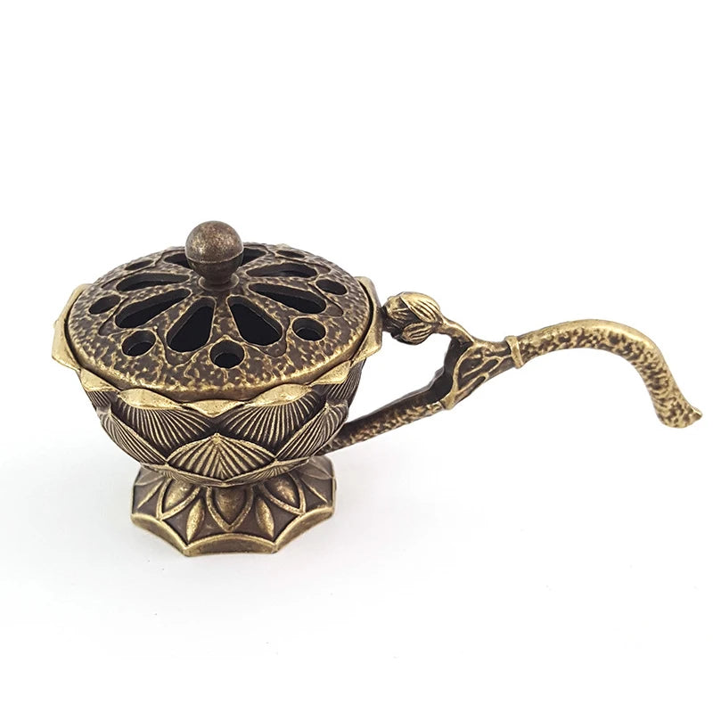 Sandlewood Handheld Lotus Incense Burner