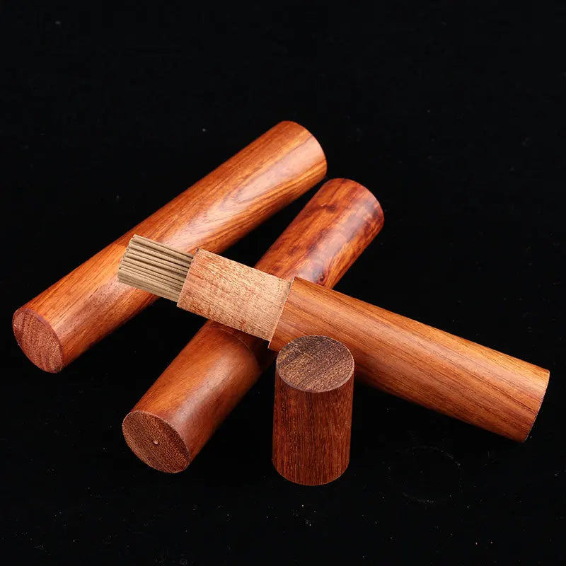 Natural Wood Incense Stick Tube Holder