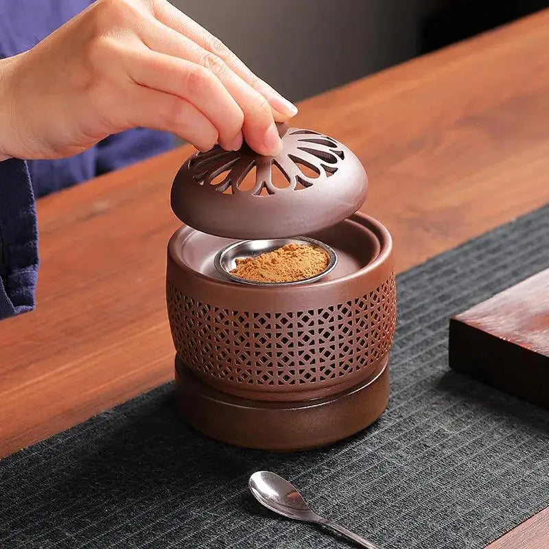 Enamel Electronic Incense Burner | Timed Temperature Regulation Essential Oil Lamp.