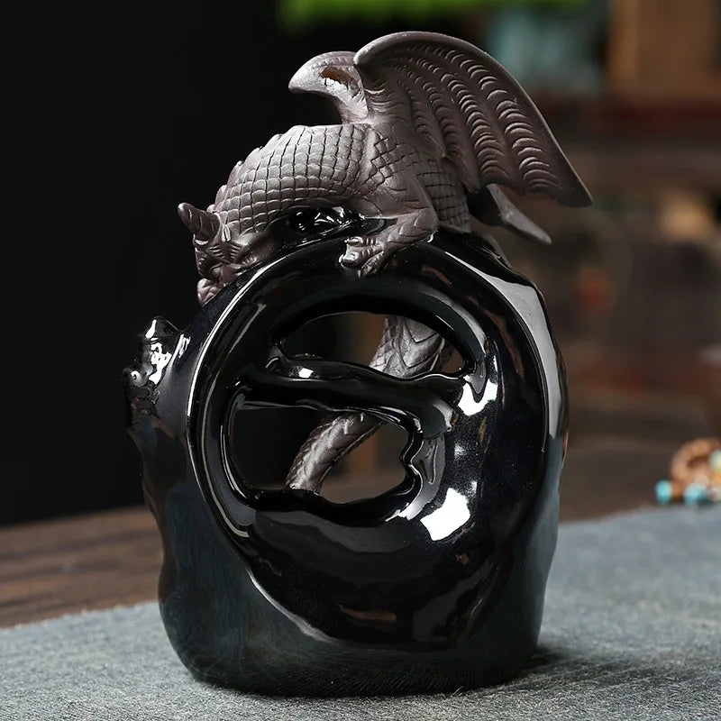 Ceramic Vintage Dragon Incense Burner