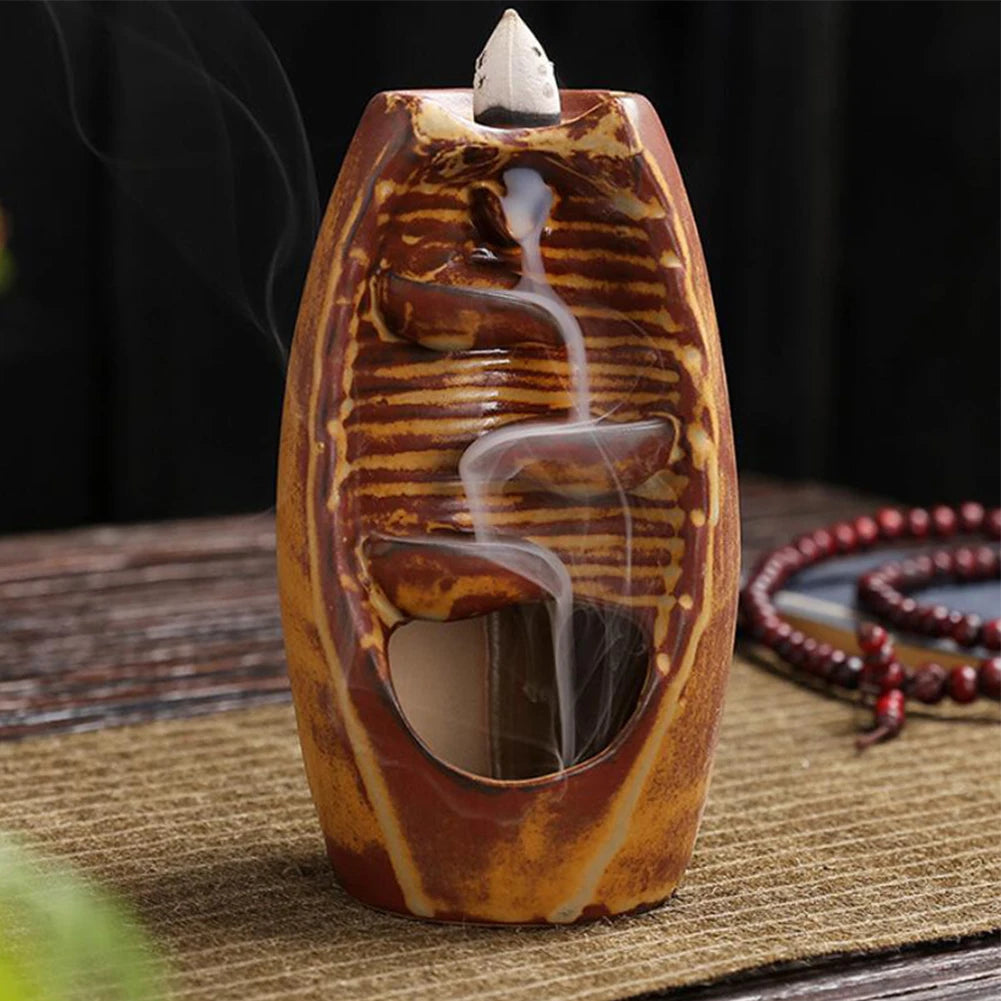 Smoke Backflow Waterfall Incense Burner