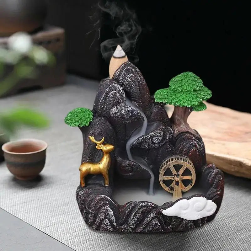 Waterfall Incense Burner | Fountain Resin Backflow Incense Holder