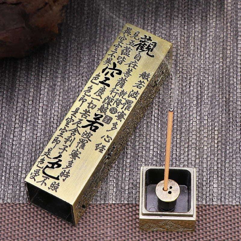 Alloy Buddhist Sutra Incense Stick Burner | Vertical Separate Incense Holder Zen Ornament.