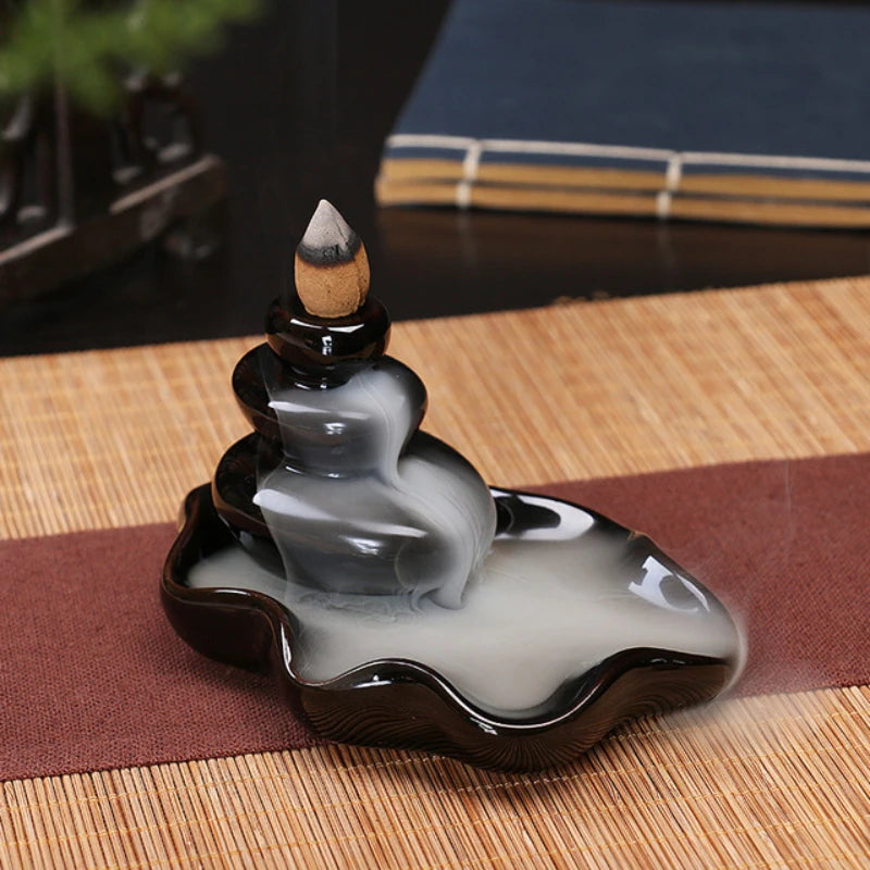 Backflow Stick Incense Burner | Ceramic Censer Teahouse Zen.