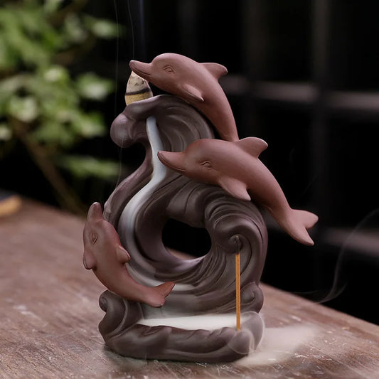 Dolphin Incense Stick Holder