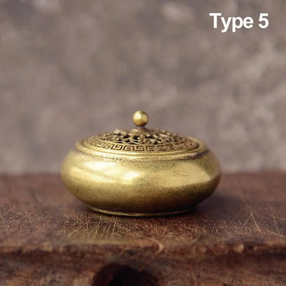 Hollow Golden Tower Oil Vintage Censer Incense Holder