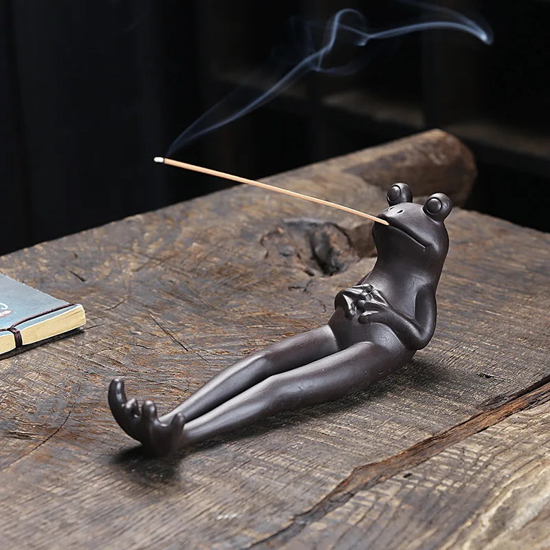 Frog Incense Stick Holder 