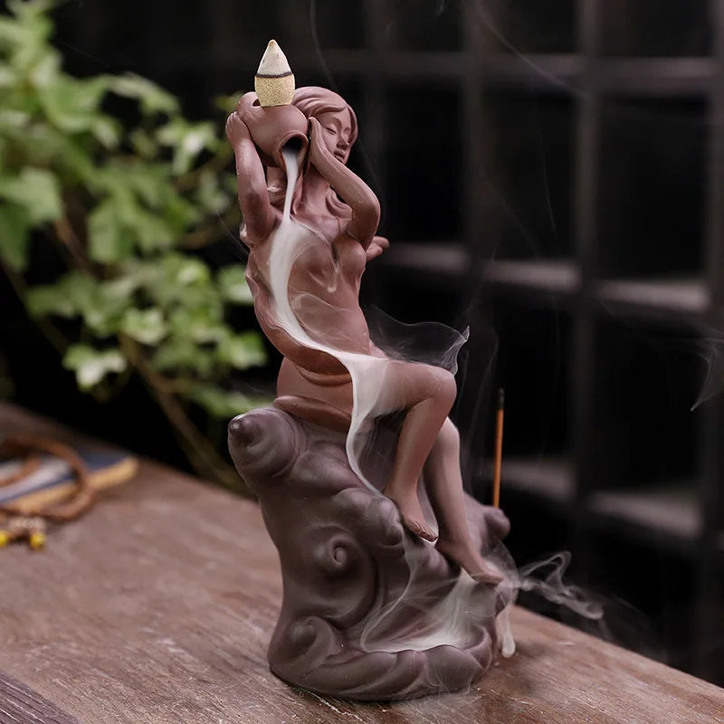 Purple Sand Woman Incense Holder