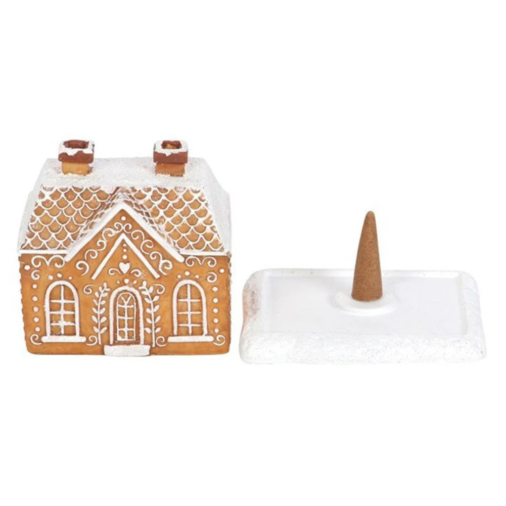 Snowy Winter Cabin Incense Burner