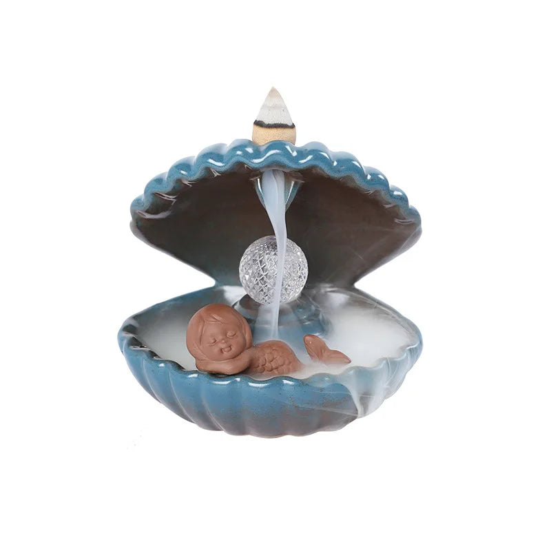 Blue Shell Pearl Incense Burner 